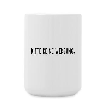 Bitte keine Werbung - Große Tasse 440 ml - Weiß - Vorne