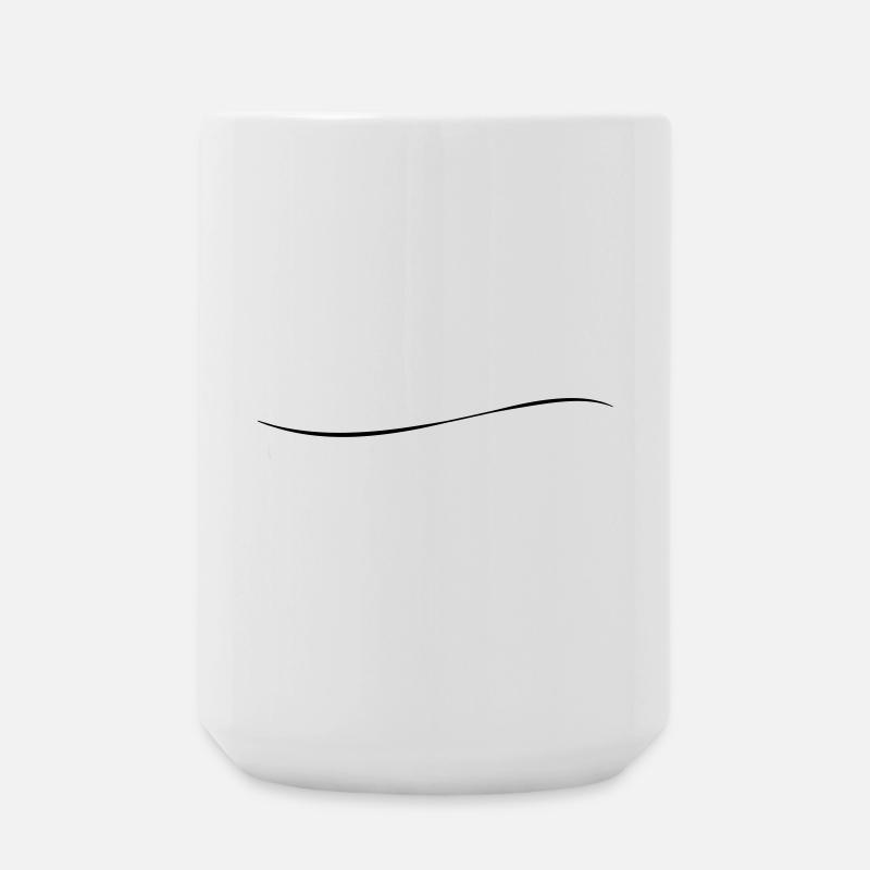 Stroke Art Brushstroke Underscore Crack Line - Large Mug 440 ml - white