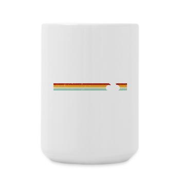 Retro Streifen Fahrrad auf Gradient Banner - Große Tasse 440 ml - Weiß - Vorne