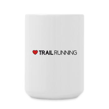 I Love Trail Running - Large Mug 440 ml - white - Front