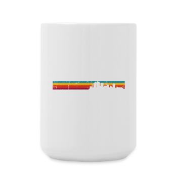 Sunset City Silhouette Gradient - Large Mug 440 ml - white - Front