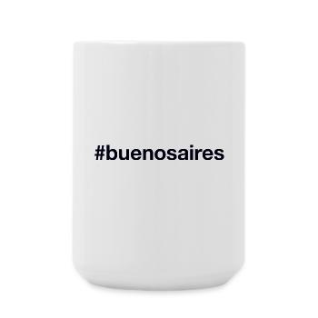 BUENOS AIRES Hashtag - Große Tasse 440 ml - Weiß - Vorne