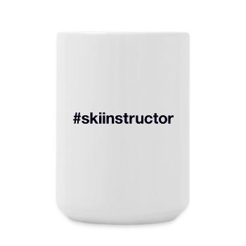 SKI INSTRUCTOR Hashtag - Große Tasse 440 ml - Weiß - Vorne