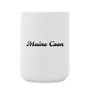 T-shirt typo Maine Coon style Molle - Large Mug 440 ml - white - Front