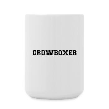 Growboxer Black by Falsches Design - Große Tasse 440 ml - Weiß - Vorne