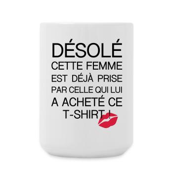 desole femme prise - Grande tasse 440 ml - blanc - Devant