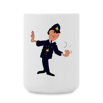 Dapper Police Parade Pose - Large Mug 440 ml - white - Front