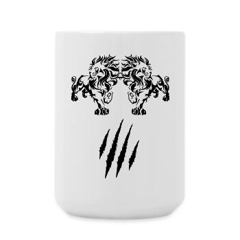 Lion - Large Mug 440 ml - white - Front