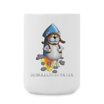 Lustige Rakete - Abheben - Start - Große Tasse 440 ml - Weiß - Vorne