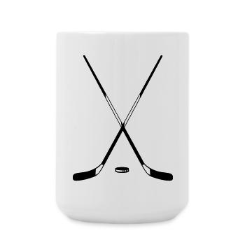 Eishockey - Große Tasse 440 ml - Weiß - Vorne