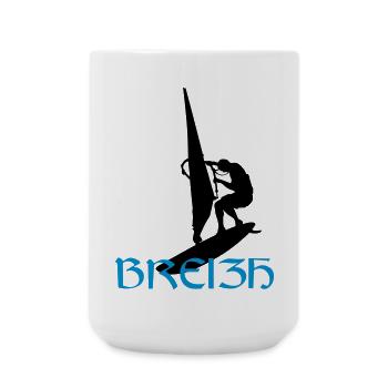 Windsurfen / Windsurfer / Windsurf / Windsurfing - Große Tasse 440 ml - Weiß - Vorne
