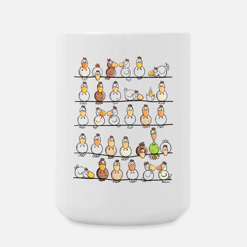 Hühner Farm - Große Tasse 440 ml - Weiß