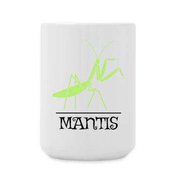 Gottesanbeterin – Illustration für Naturfreunde - Große Tasse 440 ml - Weiß - Vorne