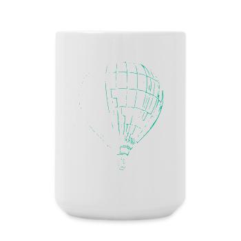 Teal Netz-Luftballon Grafik - Große Tasse 440 ml - Weiß - Vorne