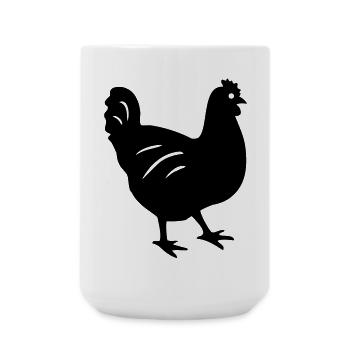 chicken - Large Mug 440 ml - white - Front