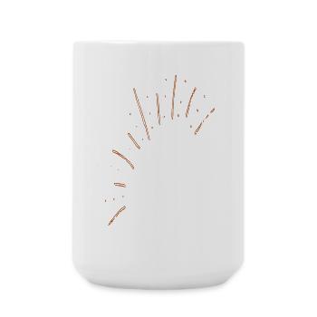 Sonnenfunken Lichtbogen Muster - Große Tasse 440 ml - Weiß - Vorne