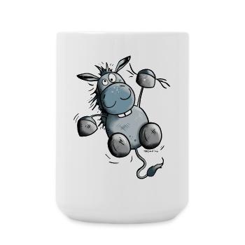 Esel hängt ab - Große Tasse 440 ml - Weiß - Vorne