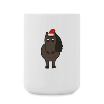 Pony Weihnachten - Große Tasse 440 ml - Weiß - Vorne