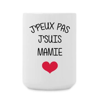 Mamie Mamy Grand Mère Naissance Bébé Amour - Grande tasse 440 ml - blanc - Devant