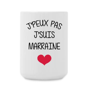 Marraine Parrain Bébé Naissance Tante Amour - Grande tasse 440 ml - blanc - Devant