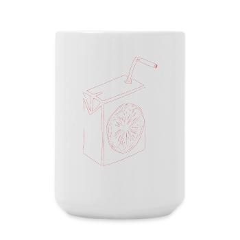 Zitrus Saftbox Illustration - Große Tasse 440 ml - Weiß - Vorne