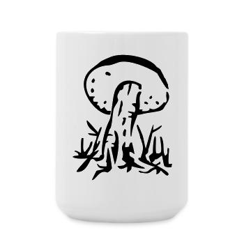 mushroom - Large Mug 440 ml - white - Front