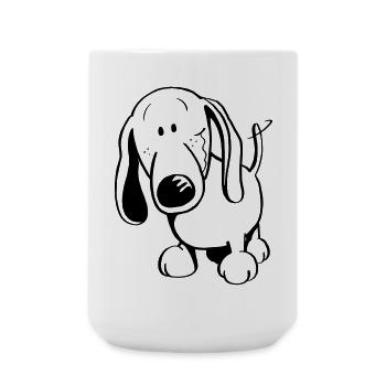 Lustiger Dackel - Dachshund - Große Tasse 440 ml - Weiß - Vorne