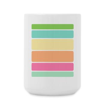 Streifen / Linien / Sprüche / Trend - Große Tasse 440 ml - Weiß - Vorne
