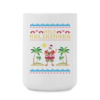 Mele Kalikimaka Santa - Große Tasse 440 ml - Weiß - Vorne