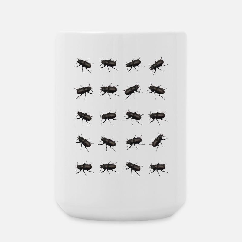 Hirschkäfer Muster - Große Tasse 440 ml - Weiß