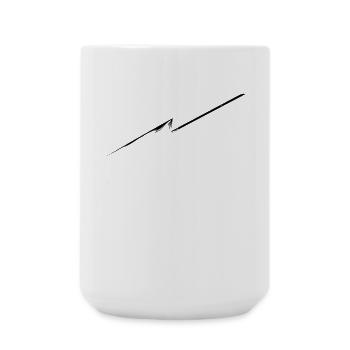 Abstract Flash / Line / Black / Pattern - Large Mug 440 ml - white - Front