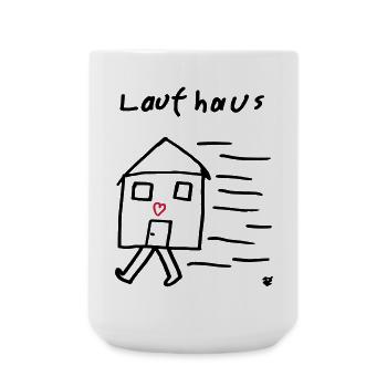 Laufhaus - Große Tasse 440 ml - Weiß - Vorne