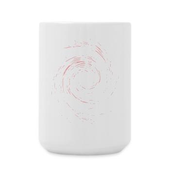 Abstract Gyro / Line / Red / Pattern - Large Mug 440 ml - white - Front
