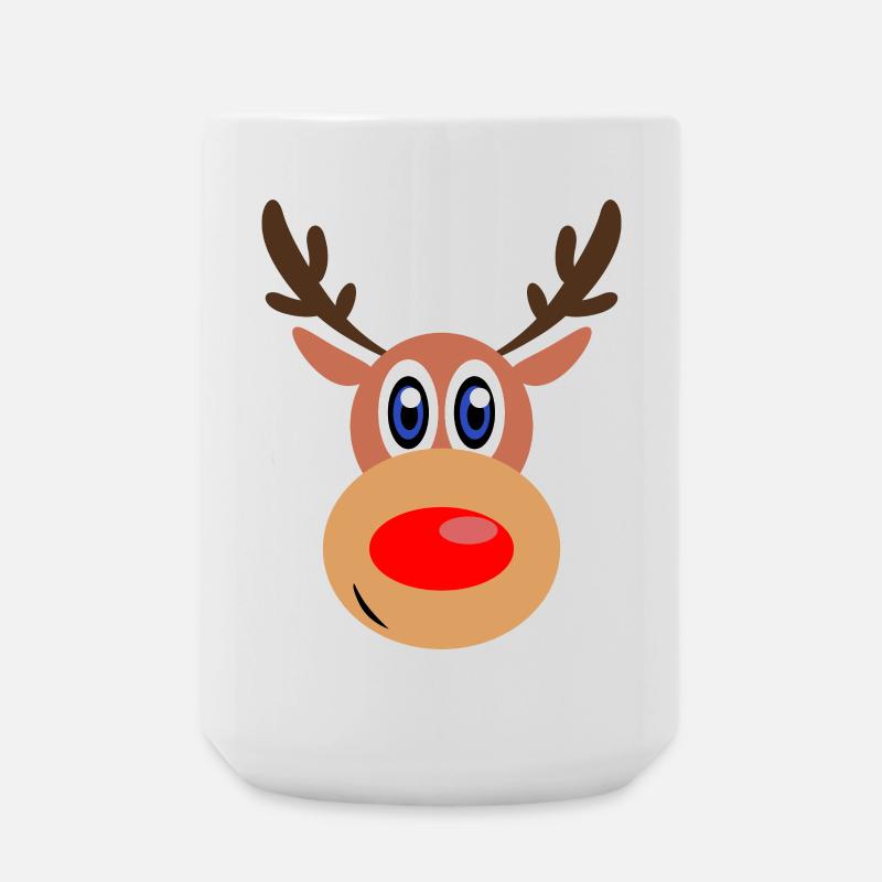 Rudolph Noël de Noël visage - Grande tasse 440 ml - blanc