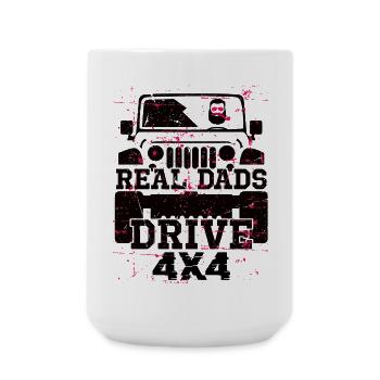 4x4 off-road vehicle - Large Mug 440 ml - white - Front