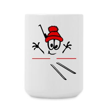 Biathlon, winter sports, skiing - Large Mug 440 ml - white - Front