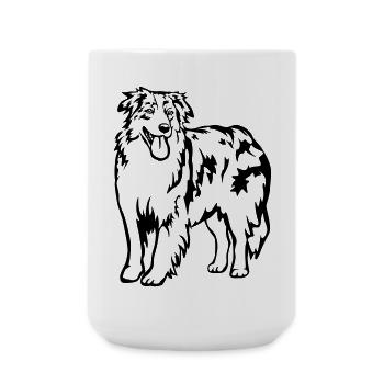 Australian Shepherd - Large Mug 440 ml - white - Front