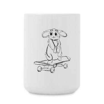 Skater / Drawing Skating / Rabbit / Sayings / Trend - Large Mug 440 ml - white - Front