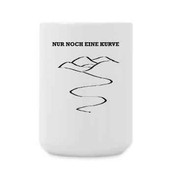 Nur noch eine Kurve - Große Tasse 440 ml - Weiß - Vorne