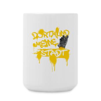 Dortmund meine Stadt Graffiti - Große Tasse 440 ml - Weiß - Vorne