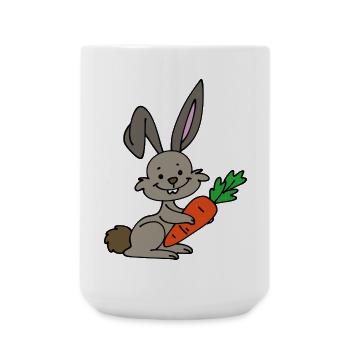 Lapin à la carotte - Grande tasse 440 ml - blanc - Devant