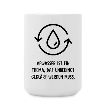 Geklärt - Große Tasse 440 ml - Weiß - Vorne
