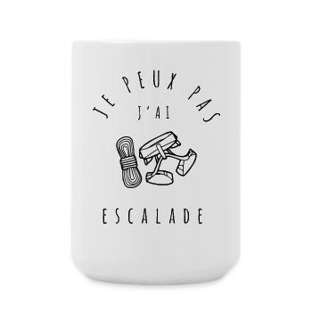 j'peux pas j'ai escalde, j peux pas j'ai escalade - Grande tasse 440 ml - blanc - Devant