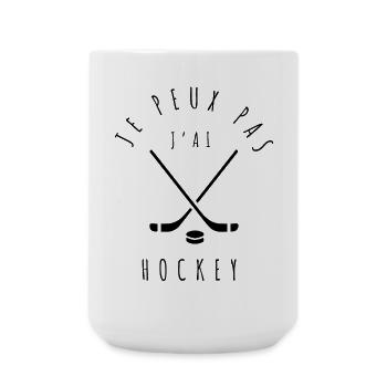 HOCKEY - Je peux pas j'ai hockey - Grande tasse 440 ml - blanc - Devant