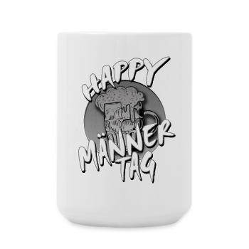 Happy Men’s Day Bière - Grande tasse 440 ml - blanc - Devant