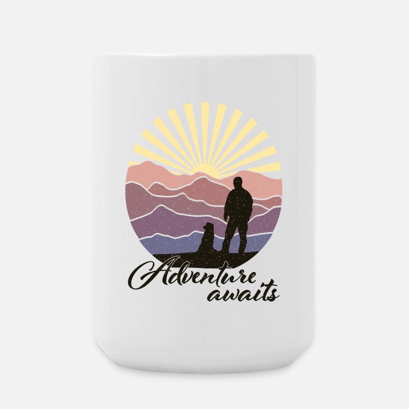 Adventure Awaits - Large Mug 440 ml - white