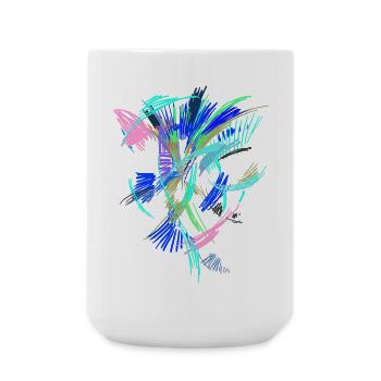 Farben Kunst - Große Tasse 440 ml - Weiß - Vorne