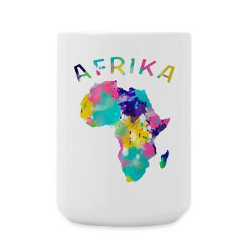Afrika bunt - Große Tasse 440 ml - Weiß - Vorne