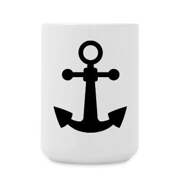 Anchor Symbol Icon Logo Sea Sea Water Graphic - Large Mug 440 ml - white - Front