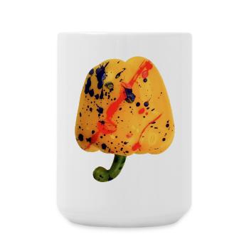 Paprika 🫑 (gelb) - Große Tasse 440 ml - Weiß - Vorne